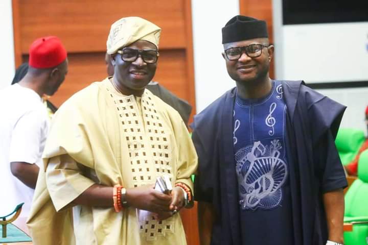 Hon. Chief Dr. Billy Adesuwa Osawaru (L), Rt. Hon. Dennis Idahosa (R)