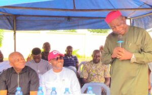 Ebonyi State Commissioner for Health, Dr. Ekuma Moses Ikenna, During the Handing Over Ceremony.