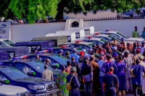 Security Operatives Receiving Vehicles from Gov. Ododo