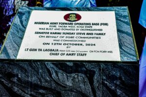 Senator Karimi Hands Over Fully Equipped Military Forward Operating Base to Boost Security in Kogi State